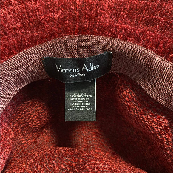 Marcus Adler New York Burgundy Chenille Packable One Size Hat - Picture 7 of 10